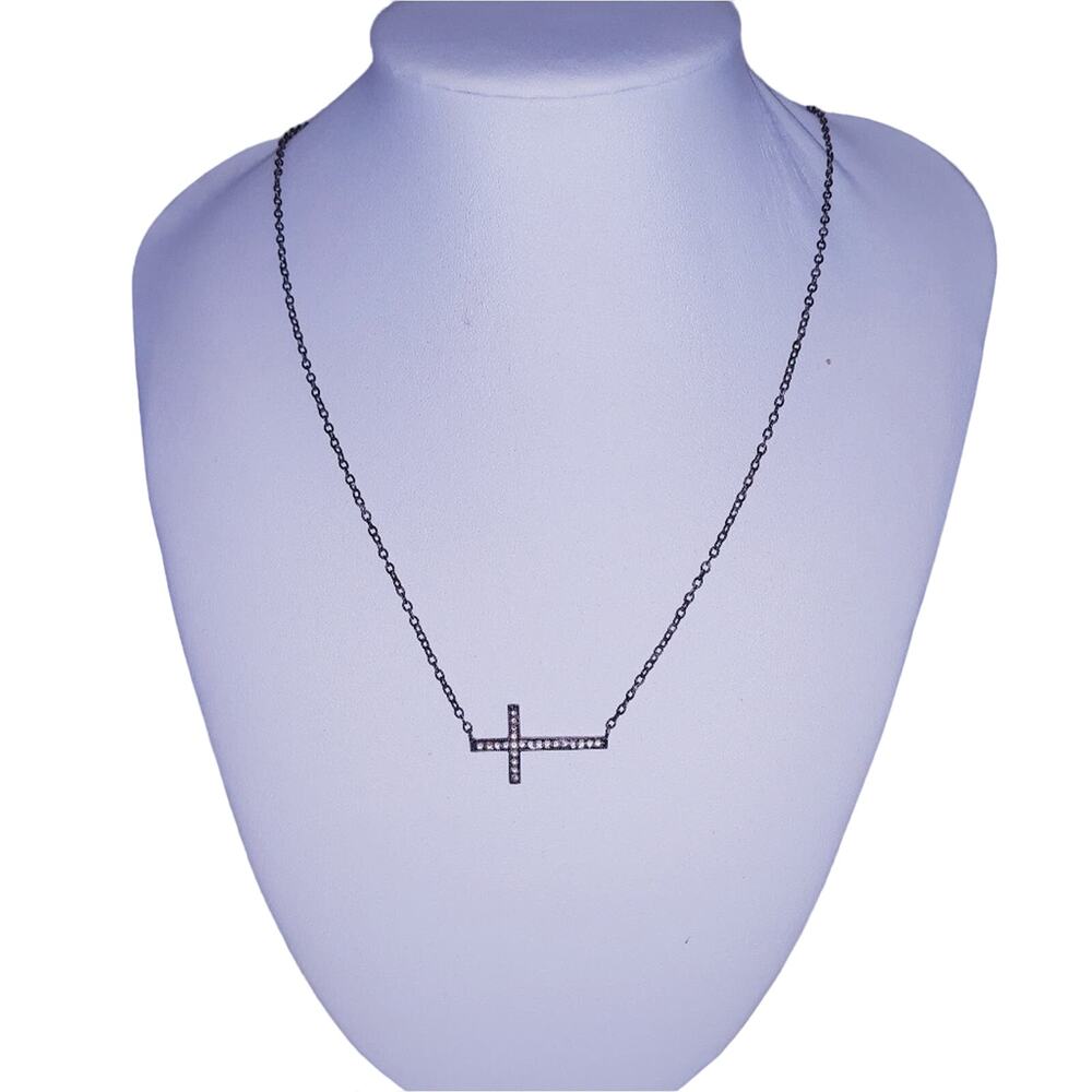 Vintage Delicate Chain with Rhinestone Cross